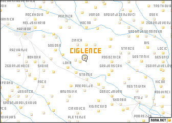 map of Ciglence