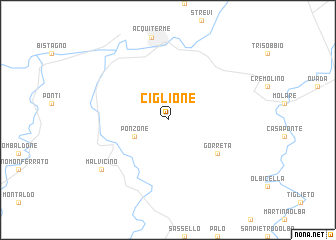 map of Ciglione