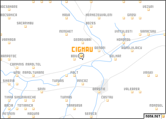 map of Cigmău