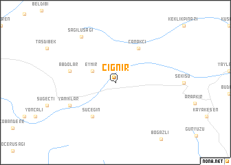 map of Çiğnir