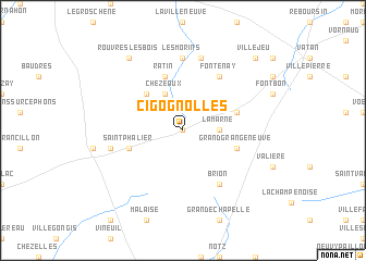 map of Cigognolles