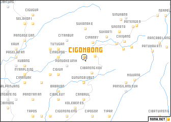 map of Cigombong