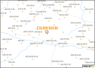 map of Cigoniškiai