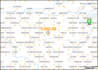 map of Cihelna