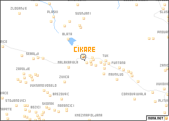 map of Čikare