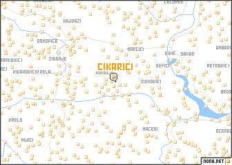 map of Čikarići