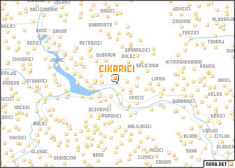 map of Čikarići