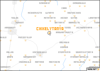 map of Cikkelytanya