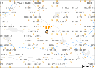 map of Čilec