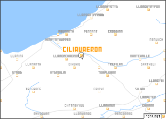 map of Ciliau-Aeron