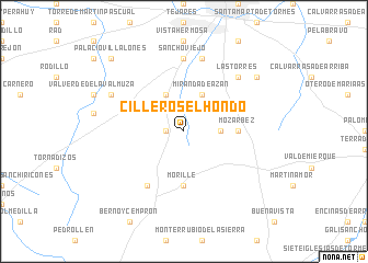 map of Cilleros el Hondo