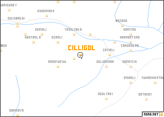 map of Çilligöl