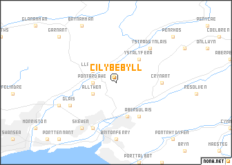 map of Cilybebyll