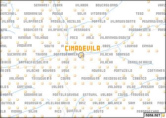 map of Cima de Vila