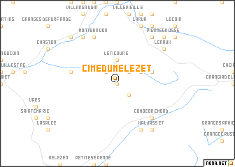 map of Cime du Mélézet