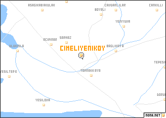 map of Çimeliyeniköy