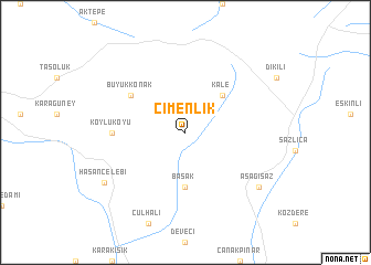 map of Çimenlik