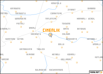 map of Çimenlik