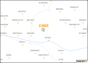 map of Çimen