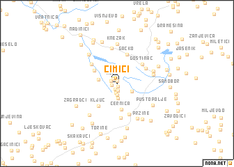 map of Ćimići