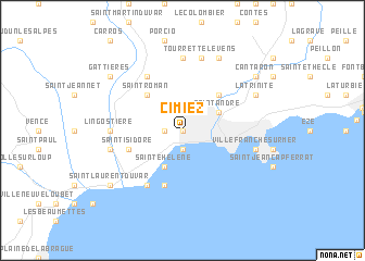 map of Cimiez