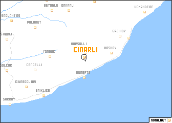 map of Çınarlı