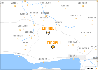 map of Çınarlı