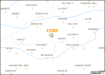 map of Çınar