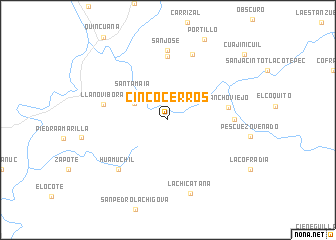 map of Cinco Cerros