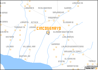 map of Cinco de Mayo
