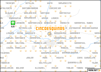 map of Cinco Esquinas
