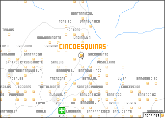 map of Cinco Esquinas