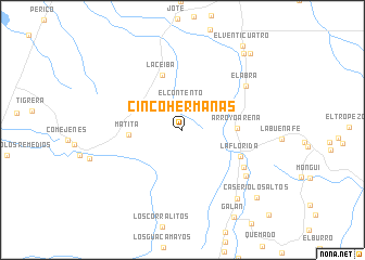 map of Cinco Hermanas