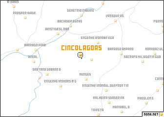 map of Cinco Lagoas