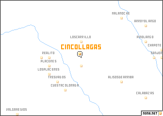 map of Cinco Llagas