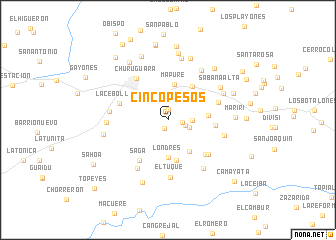 map of Cinco Pesos