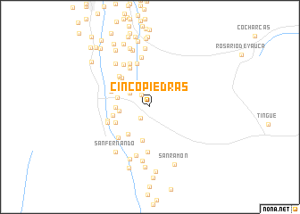 map of Cinco Piedras