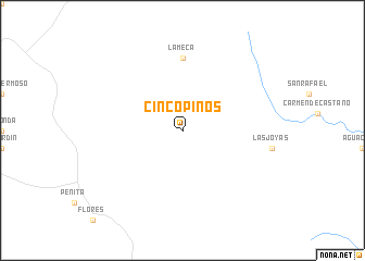 map of Cinco Pinos