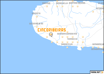 map of Cinco Ribeiras