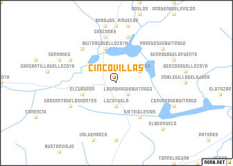 map of Cinco Villas