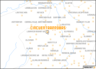 map of Cincuenta Arrobas