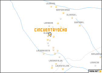 map of Cincuenta y ocho
