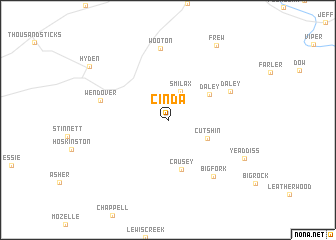 map of Cinda