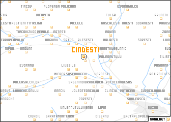 map of Cîndeşti