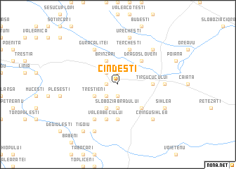 map of Cîndeşti