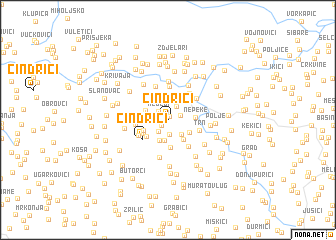 map of Cindrići