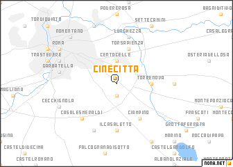 map of Cinecittà