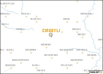 map of Çingeyli