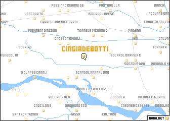map of Cingia deʼ Botti