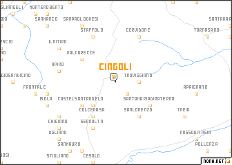 map of Cingoli